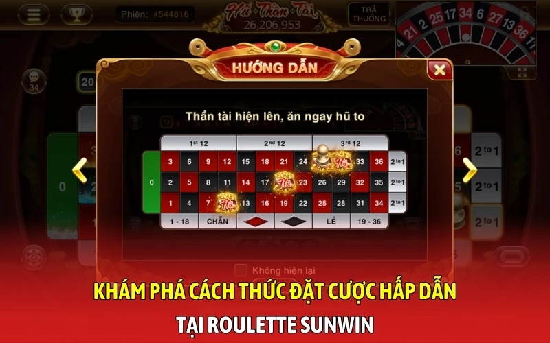 Khám phá cách thức đặt cược hấp dẫn tại Roulette SunWin